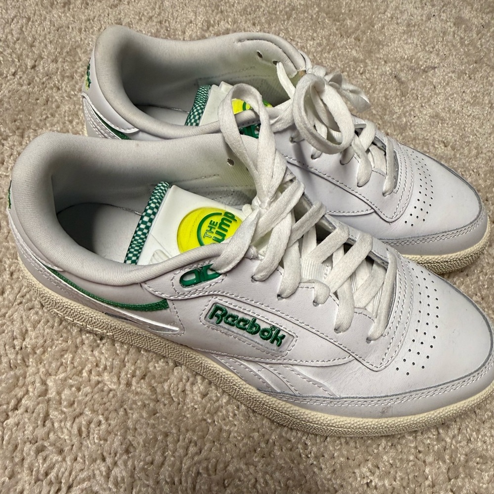 Reebok Classic White with Green Highlights